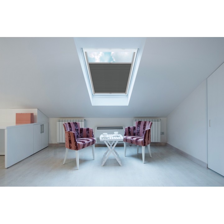 Plisa dachowa Exclusive Przyciemniająca Szara P5