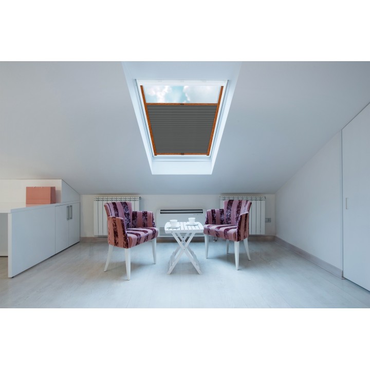 Plisa dachowa Exclusive Przyciemniająca Szara P5