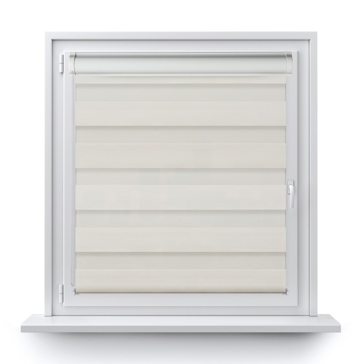 Roleta w kasecie PCV Dzień Noc Przyciemniająca Bahama XXIII z prowadnicą Jasnokremowa Bh2301