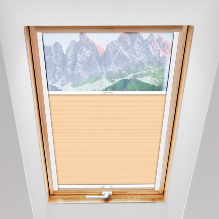 Plisa dachowa Gnieciona Przyciemniająca Beżowa 931