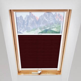 Plisa dachowa Gnieciona Przyciemniająca Bordowa 935