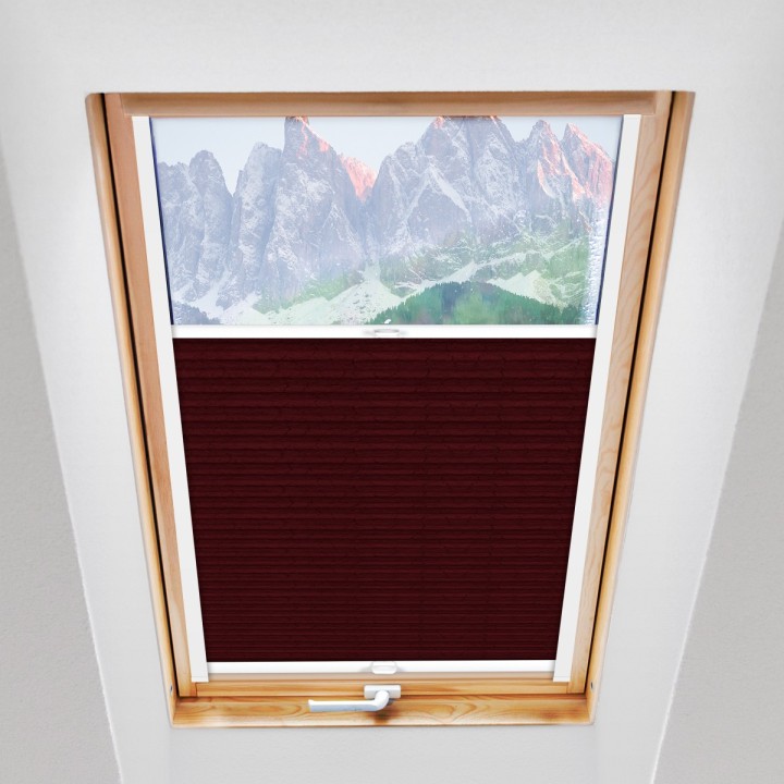 Plisa dachowa Gnieciona Przyciemniająca Bordowa 935