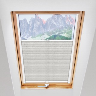 Plisa dachowa Gnieciona Przyciemniająca Jasna Szara Cp7040