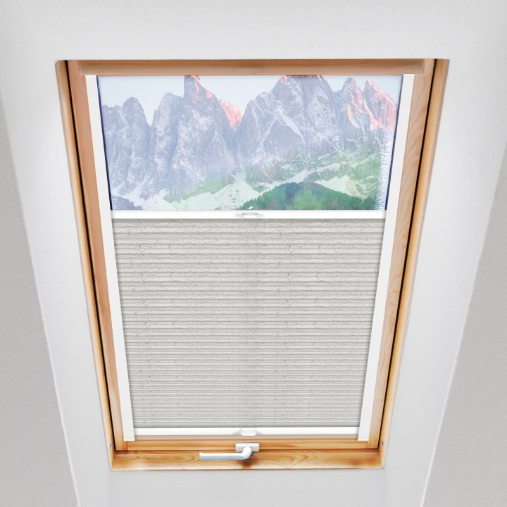 Plisa dachowa Gnieciona Przyciemniająca Jasna Szara Cp7040