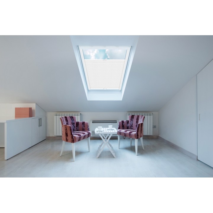 Plisa dachowa Gnieciona Przyciemniająca Biała 930