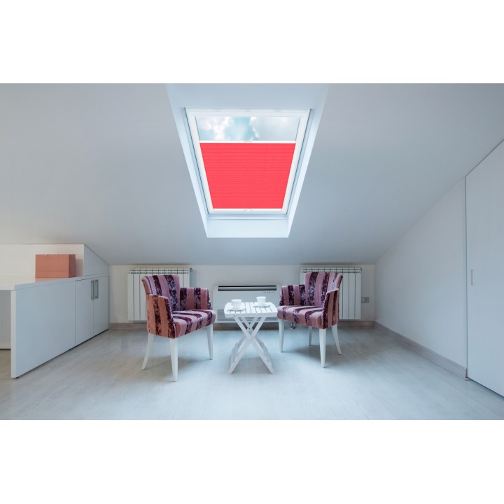 Plisa dachowa Gnieciona Przyciemniająca Czerwona Cp10452