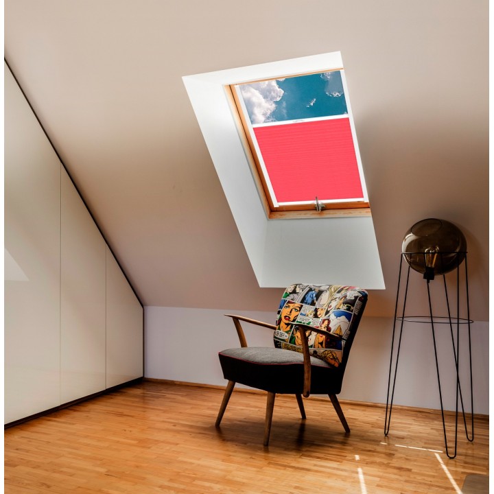 Plisa dachowa Gnieciona Przyciemniająca Czerwona Cp10452