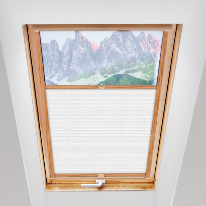 Plisa dachowa Gnieciona Przyciemniająca Biała 930