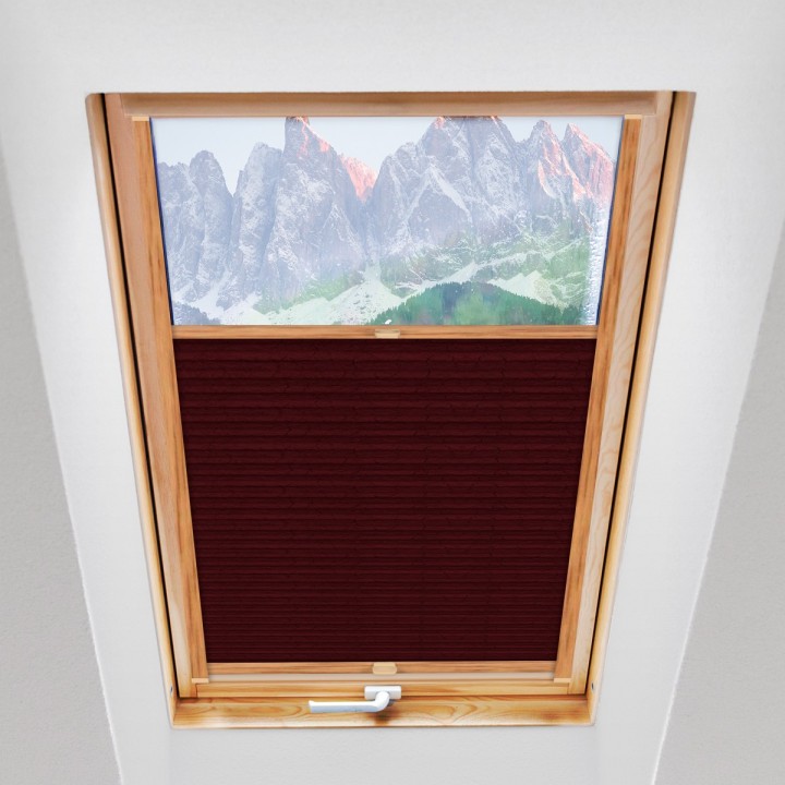 Plisa dachowa Gnieciona Przyciemniająca Bordowa 935