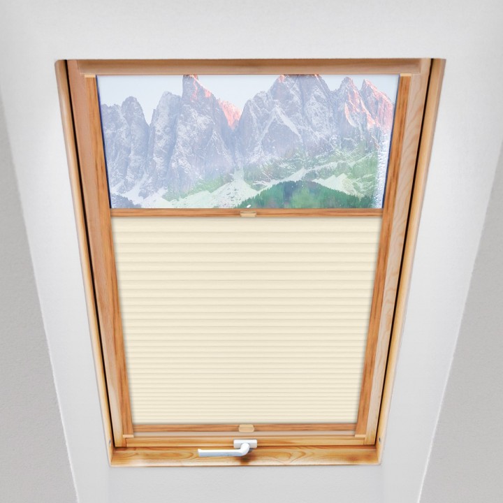 Plisa dachowa Gnieciona Przyciemniająca Kremowa 932