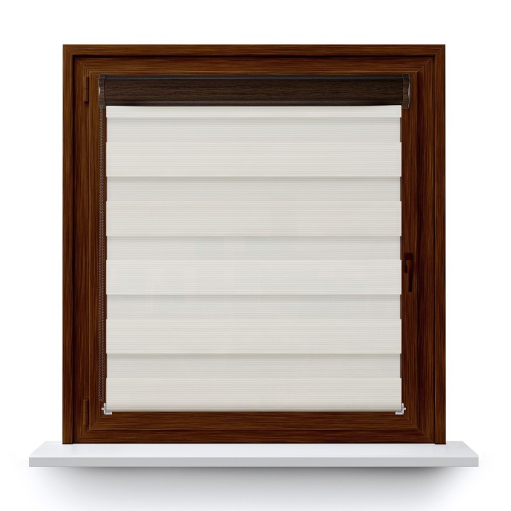 Roleta w kasecie PCV Dzień Noc Przyciemniająca Bahama XXIII z prowadnicą Jasnokremowa Bh2301