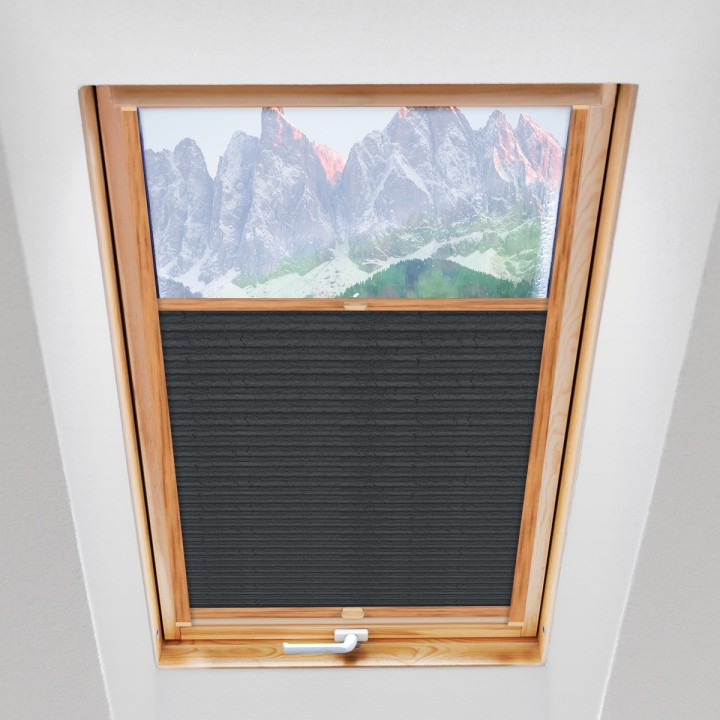 Plisa dachowa Gnieciona Przyciemniająca Szara 934