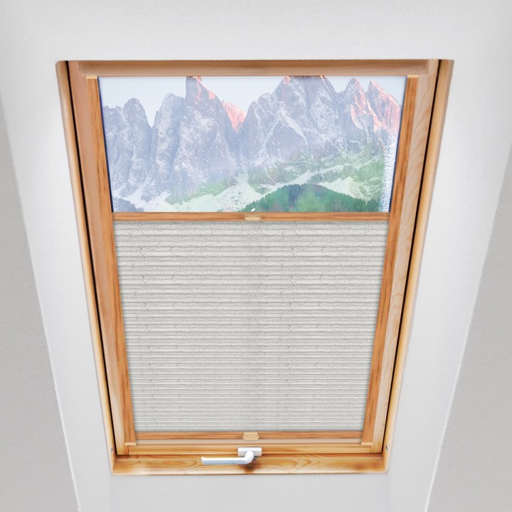 Plisa dachowa Gnieciona Przyciemniająca Jasna Szara Cp7040