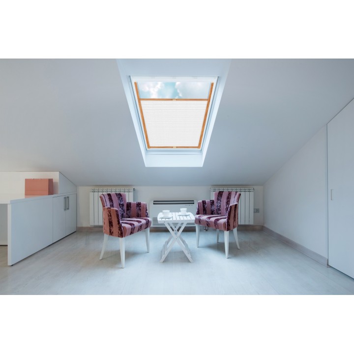 Plisa dachowa Gnieciona Przyciemniająca Biała 930