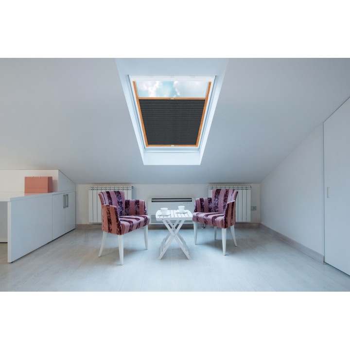 Plisa dachowa Gnieciona Przyciemniająca Szara 934