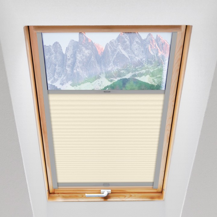 Plisa dachowa Gnieciona Przyciemniająca Kremowa 932