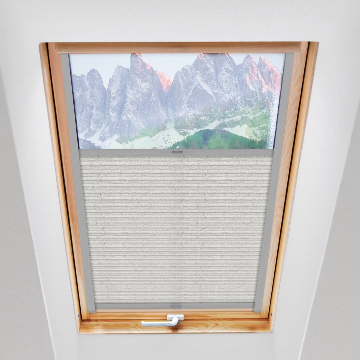 Plisa dachowa Gnieciona Przyciemniająca Jasna Szara Cp7040