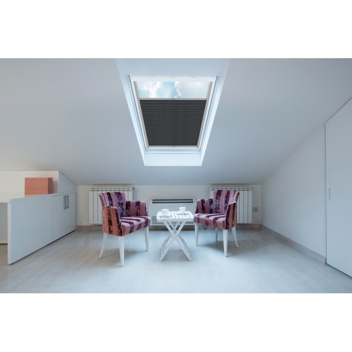 Plisa dachowa Gnieciona Przyciemniająca Szara 934