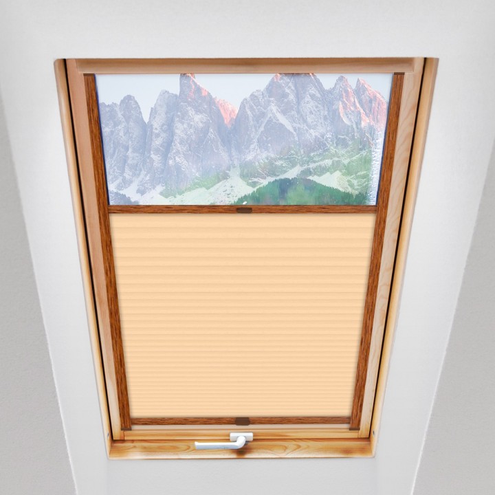 Plisa dachowa Gnieciona Przyciemniająca Beżowa 931