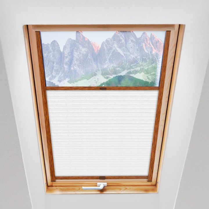 Plisa dachowa Gnieciona Przyciemniająca Biała 930