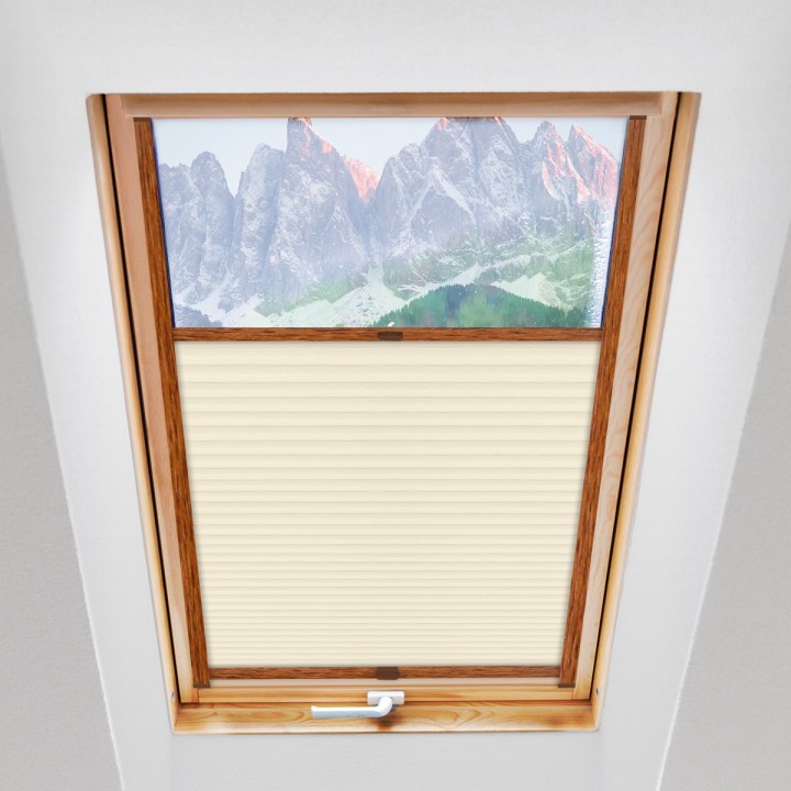 Plisa dachowa Gnieciona Przyciemniająca Kremowa 932