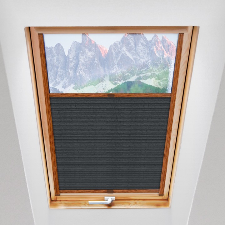 Plisa dachowa Gnieciona Przyciemniająca Szara 934