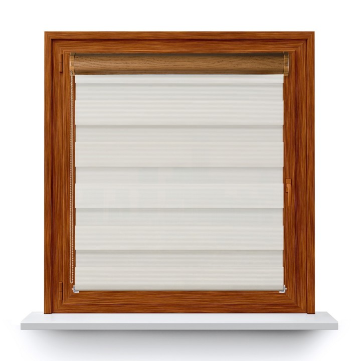 Roleta w kasecie PCV Dzień Noc Przyciemniająca Bahama XXIII z prowadnicą Jasnokremowa Bh2301