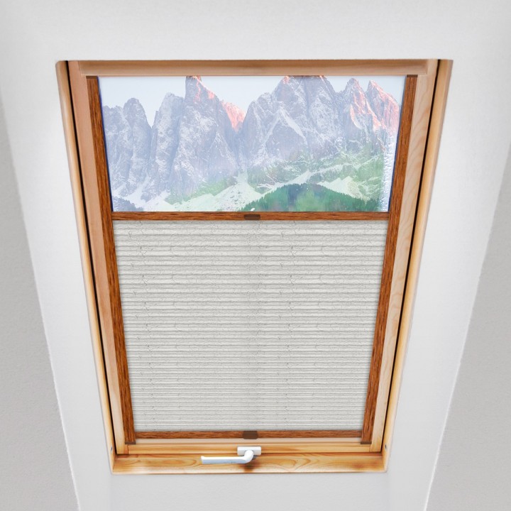 Plisa dachowa Gnieciona Przyciemniająca Jasna Szara Cp7040