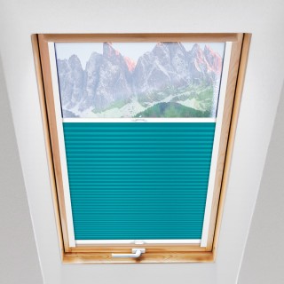 Plisa dachowa Basic Premium Przyciemniająca Turkusowa Ciemna 122