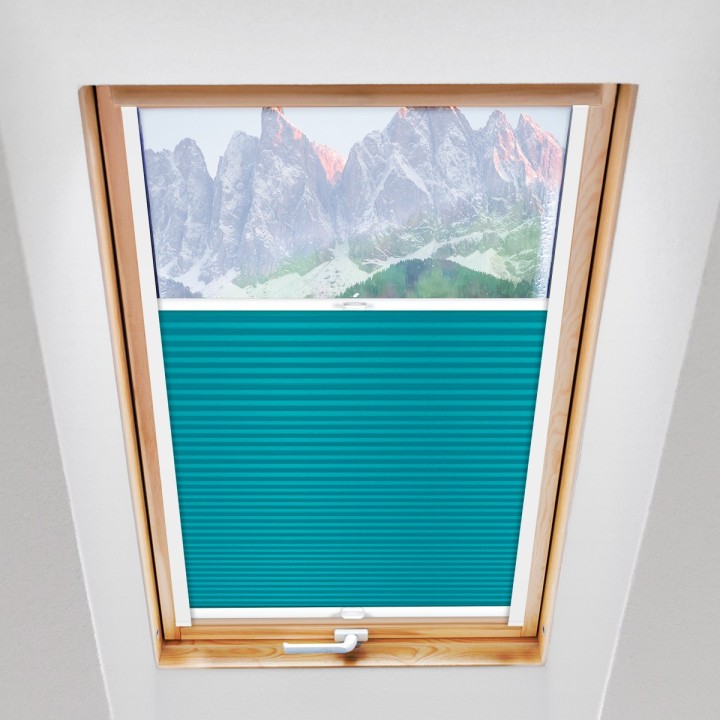 Plisa dachowa Basic Premium Przyciemniająca Turkusowa Ciemna 122