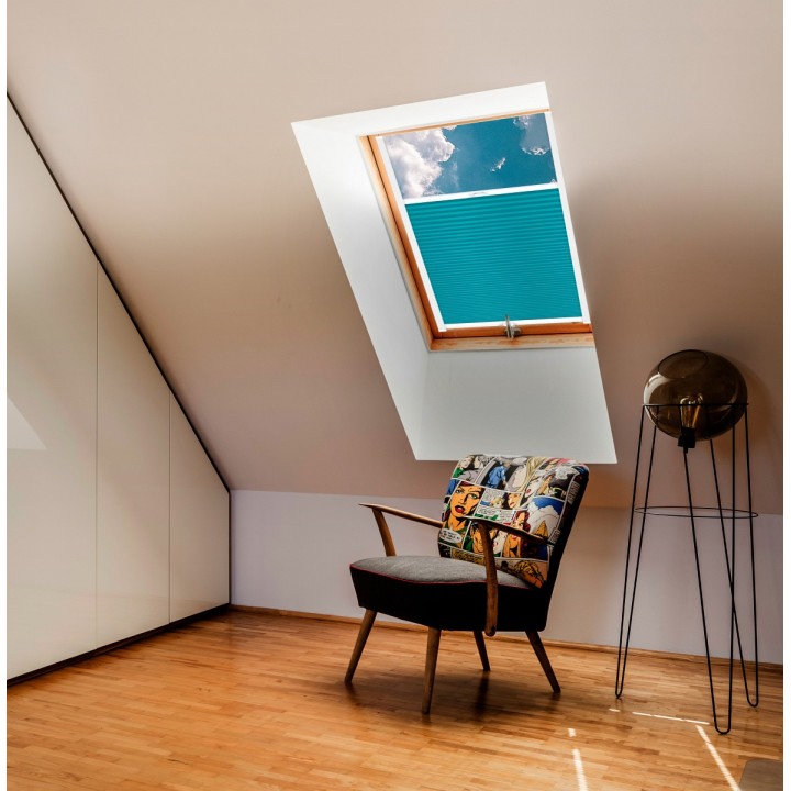 Plisa dachowa Basic Premium Przyciemniająca Turkusowa Ciemna 122