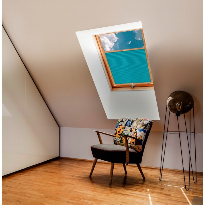 Plisa dachowa Basic Premium Przyciemniająca Turkusowa Ciemna 122