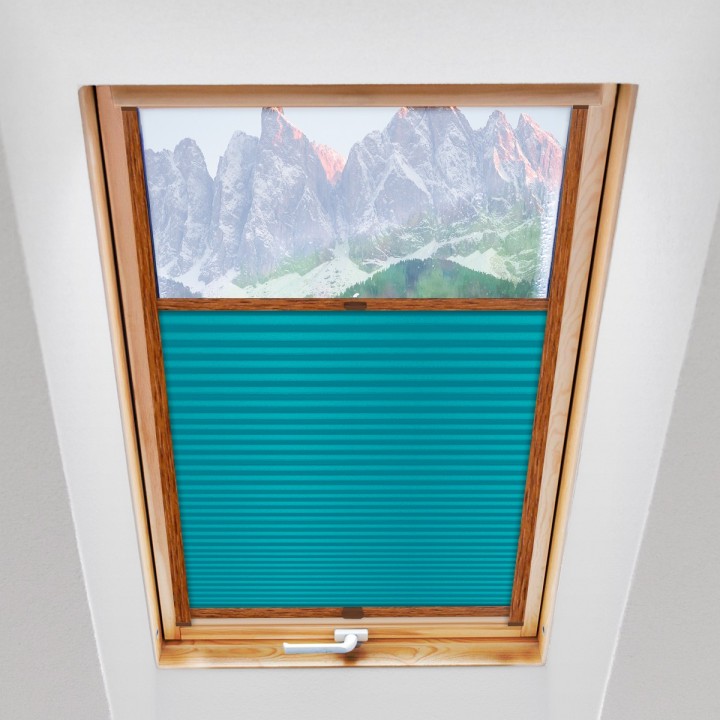 Plisa dachowa Basic Premium Przyciemniająca Turkusowa Ciemna 122