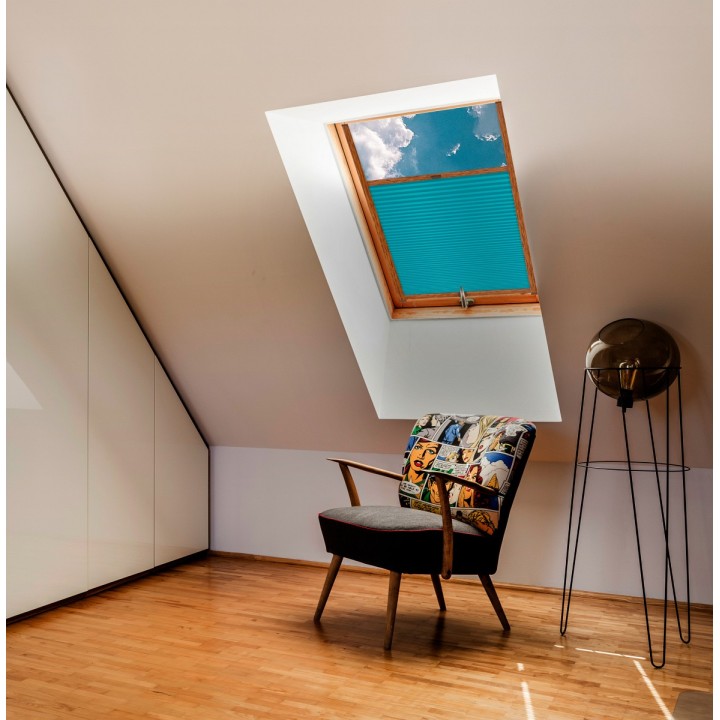 Plisa dachowa Basic Premium Przyciemniająca Turkusowa Ciemna 122