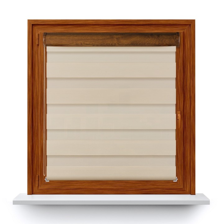 Roleta w kasecie PCV Dzień Noc Przyciemniająca Bahama XXIII z prowadnicą Beżowa Bh2303