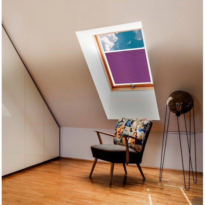 Plisa dachowa Basic Premium Przyciemniająca Fioletowa 104