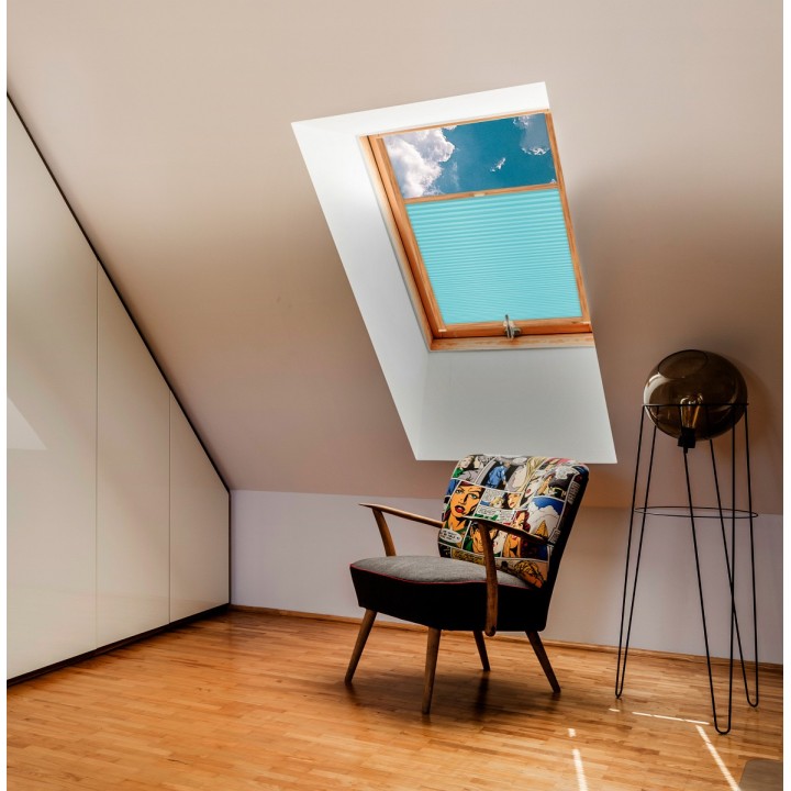 Plisa dachowa Basic Premium Przyciemniająca Błękitna 115