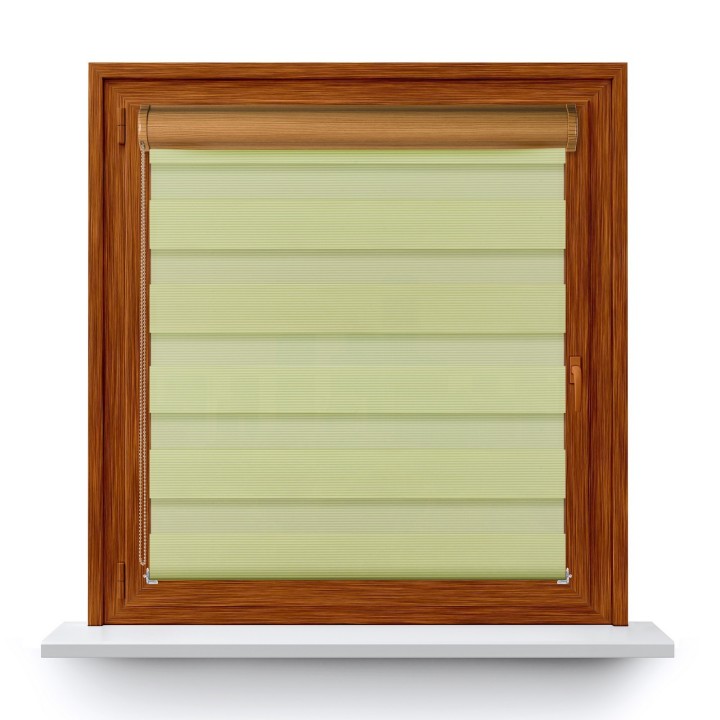 Roleta w kasecie PCV Dzień Noc Przyciemniająca Bahama XXIII z prowadnicą Zielona Bh2306