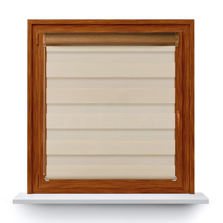 Roleta w kasecie PCV Dzień Noc Przyciemniająca Bahama XXIII z prowadnicą Beżowa Bh2303