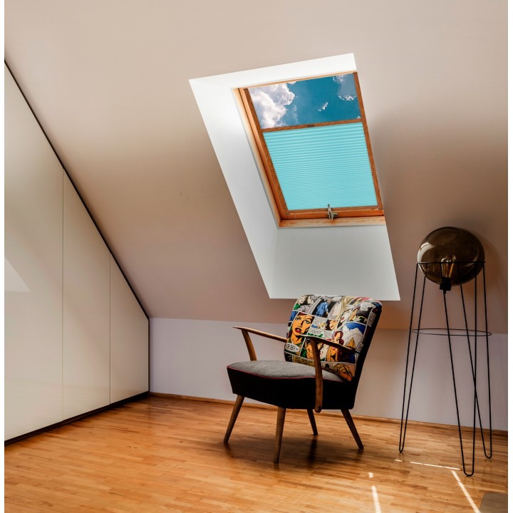 Plisa dachowa Basic Premium Przyciemniająca Błękitna 115