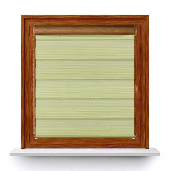 Roleta w kasecie PCV Dzień Noc Przyciemniająca Bahama XXIII z prowadnicą Zielona Bh2306