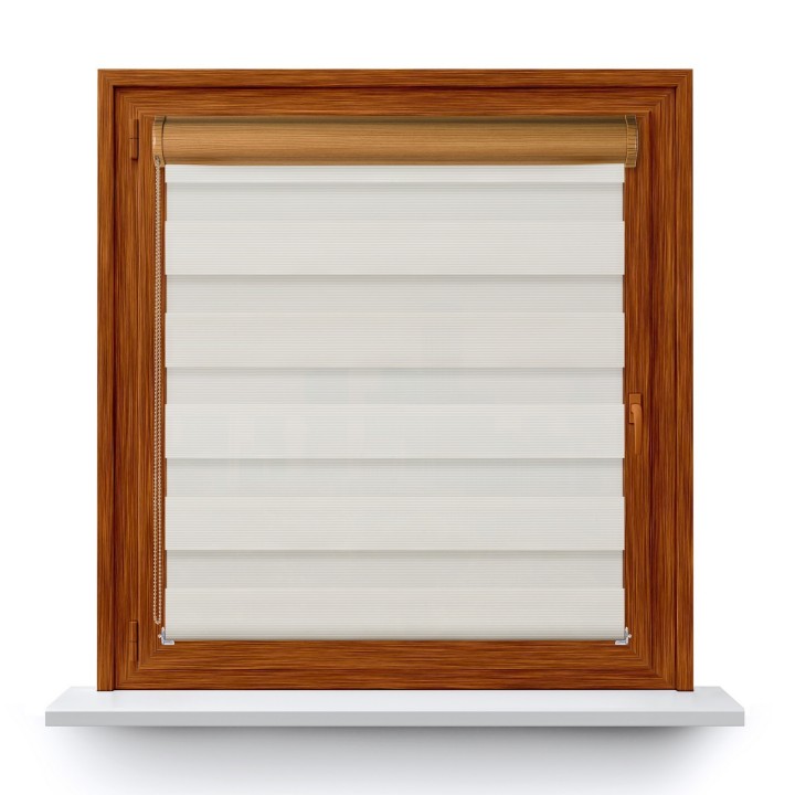 Roleta w kasecie PCV Dzień Noc Przyciemniająca Bahama XXIII bez prowadnic Jasnokremowa Bh2301