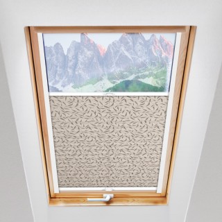 Plisa dachowa Z nadrukiem Beżowa 1003