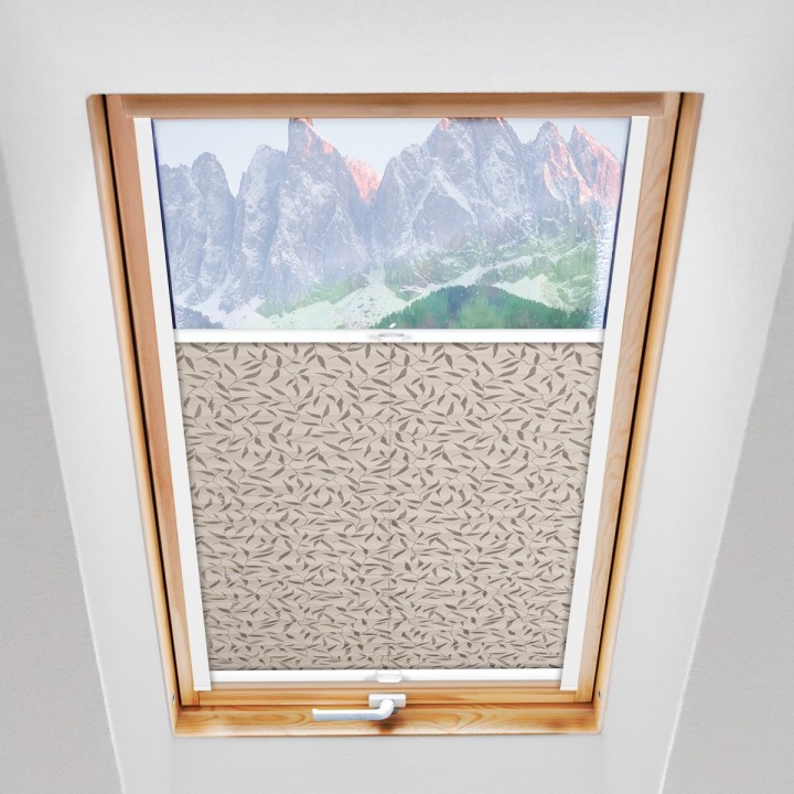 Plisa dachowa Z nadrukiem Beżowa 1003