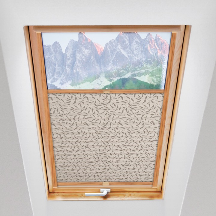 Plisa dachowa Z nadrukiem Beżowa 1003