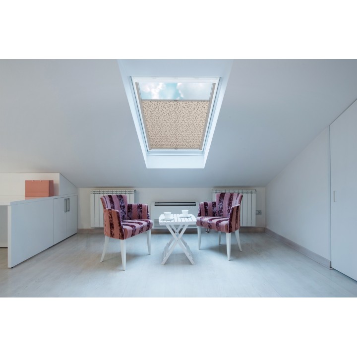 Plisa dachowa Z nadrukiem Beżowa 1003