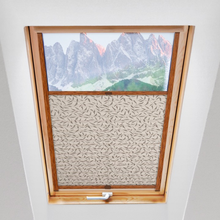 Plisa dachowa Z nadrukiem Beżowa 1003