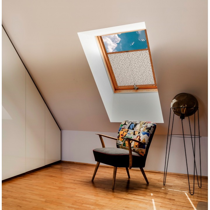 Plisa dachowa Z nadrukiem Beżowa 1003