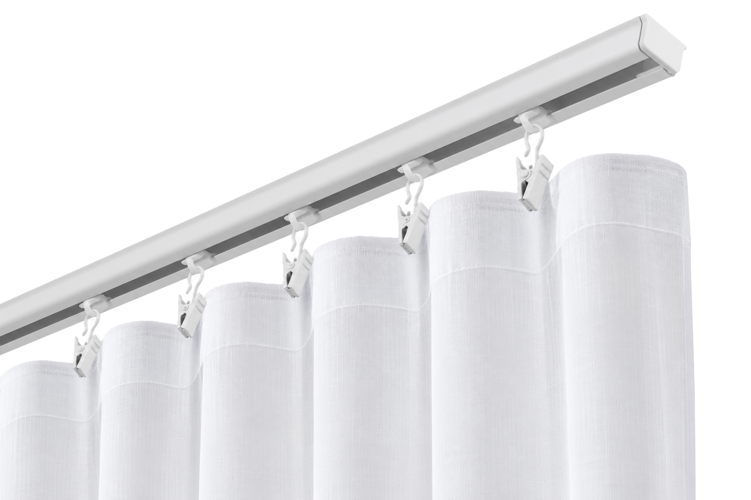 karnisz szynowy aluminiowy pojedyńczy classic z żabkami