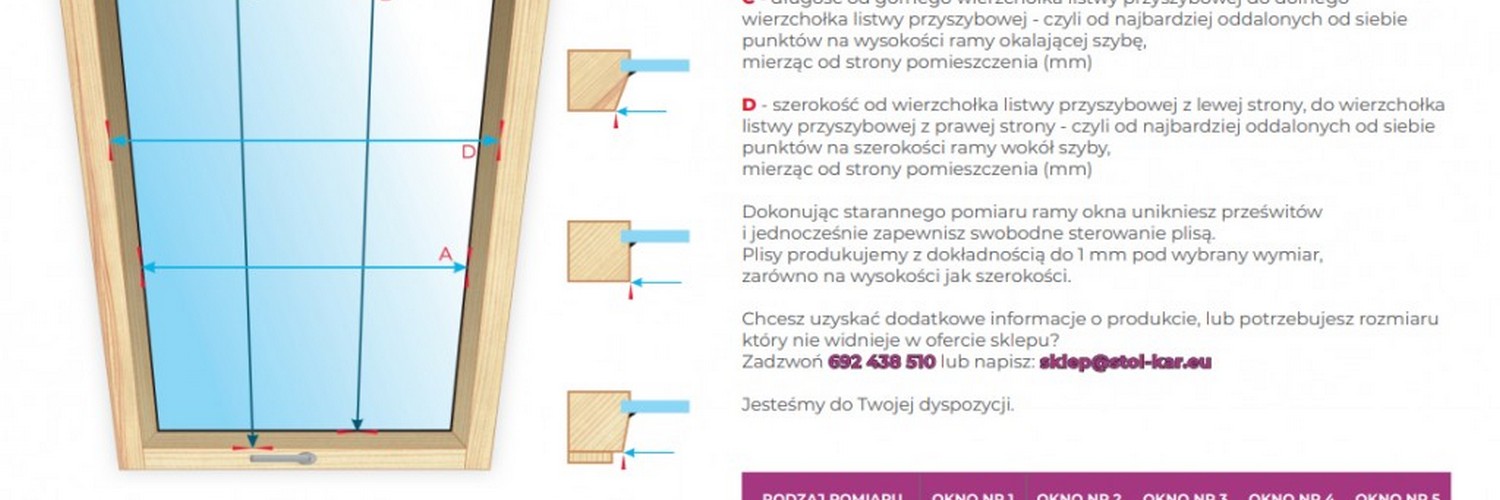 Jak dokładnie zmierzyć okno dachowe do rolet?